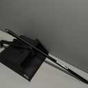 SPARTA Plastic Dust Pan, Upright Pan With 2 Piece Handle For Cleaning, 11 X 12 X 3.5 Inches, Black