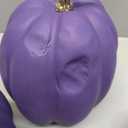 Winlyn 7 Pcs Assorted Sizes Purple Artificial Pumpkins and Gourds Decorative Halloween Pumpkins Foam Pumpkins for Gifts Chic Halloween Thanksgiving Fall Wedding Table Centerpiece Mantel Shelf Dcor