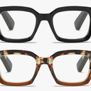 Readers for Women Oprah Style Square Reading Glasses with Spring Hinge Blue Light Blocking for Men Ladies