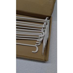 Yinkin 12 Pcs Patio Hook Flat 3 x 8 Inch String Light Hangers Plastic White Aluminum Hooks Wind Chimes Hanging for Solid Insulated Roof Patio Covers String Lighting and Lightweight Decoration