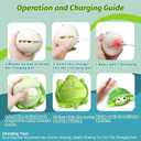 GUKCO Interactive Moving Dog Toys Plush Chew Toy with Bouncing Ball, Music & Recording | Rechargeable Self-Play Toys for Small, Medium & Large Dogs to Keep Them Engaged (Turtle)