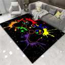 Gaming Rug by XYZ: Non-Slip 7'x5' Bedroom Rug for Gaming and Teen Game Area