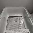 Enclosed Stainless Steel Cat Litter Box with Lid Extra Large Litter Box for Big Cats XL Metal Litter Pan Tray with High Wall Sides Enclosure, Non-Sticky, Anti-Leakage, Easy Cleaning (6"Deep Light Grey (1 Pack))