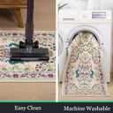 HEBE Washable Kitchen Rugs Sets of 3, Non Slip Absorbent Kitchen Rugs and Mats, Farmhouse Stain Resistant Kitchen Mat Carpet Runner for Kitchen Floor, Laundry Room, Hallway (20"x32"+20"x48"+20"x59")
