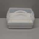 Snapware (2-Layer, 24 Cupcakes Plastic Detachable Cupcake Carrier Storage Container With Lid and Handle, Freezer Dishwasher Microwave Safe (14.25" L x 10.5" W)