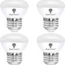 4 Pack R14 LED Bulb 4W E26 Base Mini Reflector Floodlight Light Bulb Dimmable 5000K Daylight - 40W Equivalent - Mini Light Bulbs, Short Light Bulbs, Curio Cabinet Light Bulb, R14 Bulb Flood Light (5000k - Cool White)