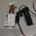Brush Motor Speed Controller with Throttle Grip,KIMISS 36V 500W Brush Motor Control Box Throttle Grip Kit Electric Door Lock for Electric Scooter Tricycle Bike