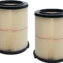 Replacement Filter for Craftsman CMXZVBE38754 9-38754 Red Stripe General Purpose Wet Dry Vac Filter for 5/6/8/12/16/32 Gallon shop vacuums 2Pack