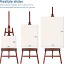 Inclinable A-Frame Easel for Painting & Display, Adjustable 65"-89" H, Holds Canvas up to 49", Beech Wood Easel Stand with Storage Tray, Large Art Easel for Adults, Artists, Beginners - Walnut