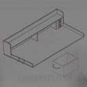 2-Tier Washer And Dryer Countertop With 2.75"H Guard,54"W x 27.5"D Laundry Countertop Cover With Non-Slip Pad,Large Space Laundry Topper For Folding Clothes Over Washer And Dryer-Stripe Gray