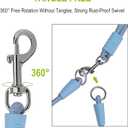 Double Dog Leash for Two Dogs,Dual Hands Free Heavy Duty Dog Leashes,360 Swivel No Tangle Walking Leash,Soft Padded Handle,Adjustable Crossbody Waist Belt Rope for Small Medium Large Dogs,Blue