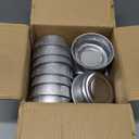 16 Pcs 9 oz Stainless Steel Containers with Lids Unbreakable Stainless Steel Food Containers with Plastic Lids Round Leak Proof Metal Lunch Box Mini Storage Bowls, SIlver, White Lid