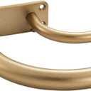 Wrap Around Double Curtain Rods 28-48 Inch, Antique Gold Double Curtain Rods, Room Darkening Double Drapery Rods, Heavy Duty 1-Inch Front and 5/8 Inch Back Telescoping Double Blackout Window Rods