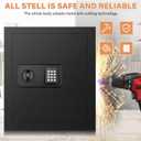 17.72" Tall Wall Safes Between the Studs with Hidden Bottom Compartment, Heavy Duty Hidden Safe with Combination Lock, Compact in Wall Safe for Documents Money Valuables