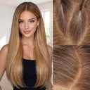 AISI HAIR 13x4 HD Lace Front Wig Ombre Light Blonde Pre Plucked With Baby Hair Straight Glueless Synthetic Wigs for Women 28inch Beginner Friendly