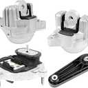 Flynsu Engine & Trans Mount Set Replacement for 2015-2018 Porsche Macan 3.0L 3.6L Part# 94637505740, 94637505840, MK239, A4922, MK4922