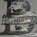 XORT Metal Bathroom Wall Decor, Farmhouse Metal Bathroom Wall Art, Funny Bathroom Sign for Modern Home Hanging Decorations. (Black - 12 x 14 inch)