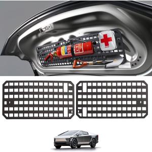 2-Pack Front Trunk Molle Panels Compatible with 2024 2025 Tesla Cybertruck, Aluminum Alloy Material Accessories Cargo Oranizers Storage