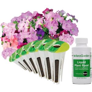 AeroGarden Cascading Petunias Seed pod Kit for AeroGarden Hydroponic Indoor Garden, 6-Pod