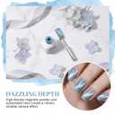 ADHERE Cat Eye Gel Nail Polish Set, Holographic Glitter 5 Colors 12ml with Magnet Stick Gel Polish Soak Off Led Gel Polish Kit Nail Art Gel Manicure Salon DIY Gifts