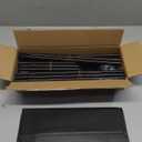 LANTEFUL 3 Tier Shoe Rack for Closet, Shoe Organizer with 5 Hooks, Long Shoe Shelf Storage for Sneaker and Boot Stackable Free Standing Shoe Rack for Entryway, Garage, Small Spaces, Dorm (Black)