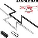 AnXin 7/8" 22MM HandleBar Z Handle Bars Universial For Sportster Cruiser XL 883 1200 Custom Chopper Softail Dyna Street Bob Black