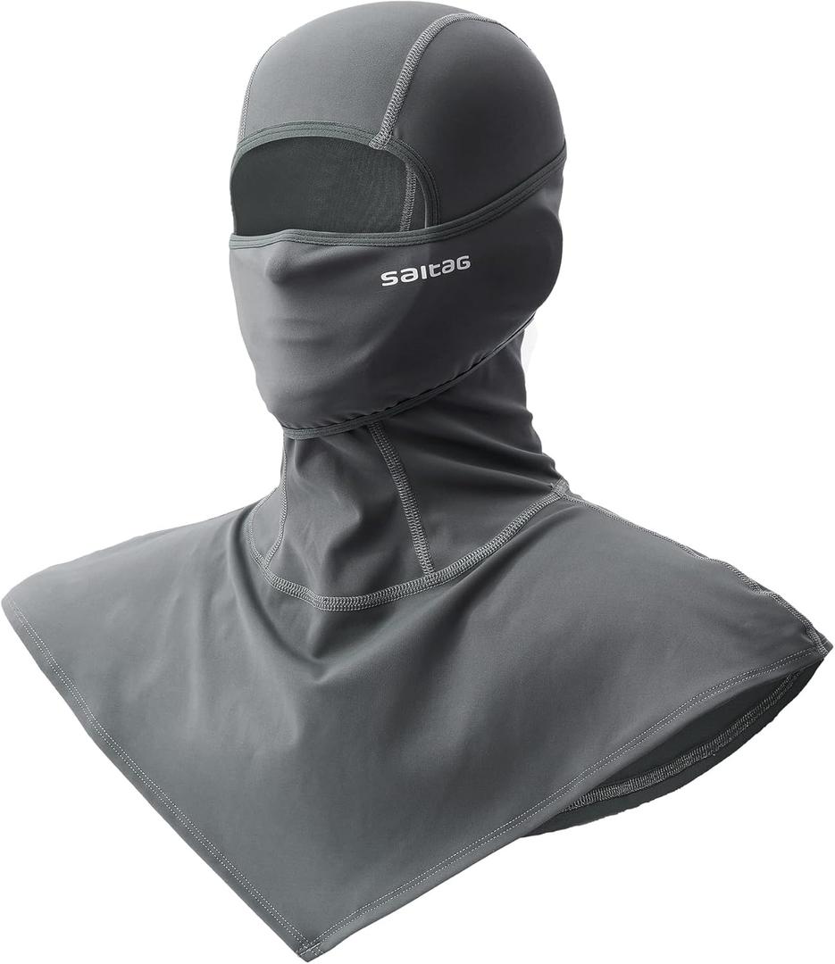 Ski Mask Winter Balaclava Warm Long Hem Full Face Mask for Men Women, Cold Weather Gear for Skiing Motorcycling (Gray)