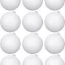 Bencailor 12 Pcs White Beach Balls Bulk 3.5 Inch Mini Inflatable Beach Balls for Ocean Under The Sea Party Decorations Summer Pool Toys Party Supplies