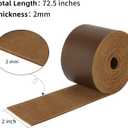 Ringsun 2 Inches Wide Flat Leather Straps for Crafts, Full Grain Leather Strips for Crafts, Tooling (2mm Thick 72.5 Inches Long Dark Brown)