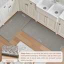 AMOAMI Kitchen Rugs and Mats, Non Slip Washable Kitchen Mats for Floor, Absorbent Quick Dry Kitchen Runner for in Front of SinkKitchen Rugs Sets of 2, 20"*30"+20"*47", Grey