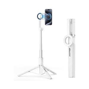 UBeesize Magnetic Tripod for iPhone with Remote, 64 Extendable Phone Stand for Video Recording/Vlogging, N52 Strong Holder for iPhone 12-15/Android, Portable Travel Selfie Stick Tripod(Black)