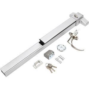 PARTOL Panic Bars for Exit Door Push Bar Panic Exit Device Commercial Door Push Bar Door Locks with Exterior Lever Stainless Steel Emergency Exit Door Handle Door Hardware for 28-41" Wood Metal Door