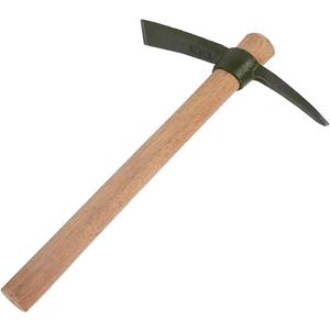 Forged Heat Treated One Piece Intact cast Iron Hoe,Weeding Garden Pick Axe,for Gardening,Camping and Outdoors Climbing Pickaxe