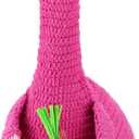 Abbylike 1 Set Easter Bunny Porch Goose Outfit Knitted Rabbit Yard Goose Costume Clothes with Carrot Fits Large 23'' H Cement for Easter Day Outdoor Patio Garden Lawn Pathway Statue Decor