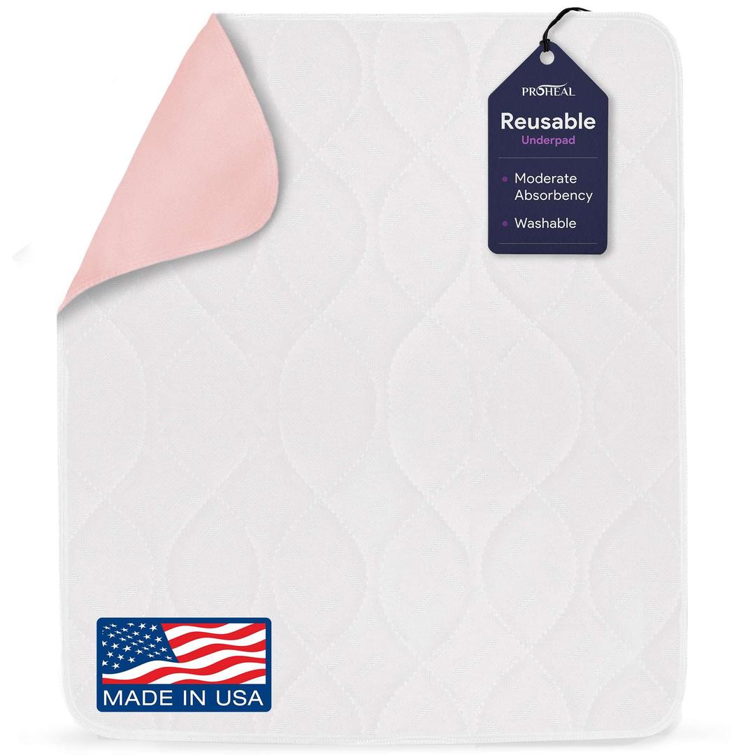 Incontinence Bed Pads Washable - Reusable Waterproof Bed Pads - Soft and Leak Proof Chucks - Moderate Absorbent Pee Pads for Adults - Withstands Extensive Washing - 34" x 36" - 1 Pack LPNPMGM8933034