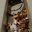 Tessco 4 Sets Gold 7 Arm Floor Candelabra 46.5'' Tall Floor Candle Holders Metal Candle Holders with Acrylic Lampshade Candlestick Centerpiece for Electronic Wedding Home Party Decoration