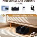 Foot Massager with Heat, Electric Foot and Calf Massager with Roller, Deep Tissue Massage for Plantar Fasciitis, Neuropathy & Pain Relief, Gifts for Women & Men(Black)