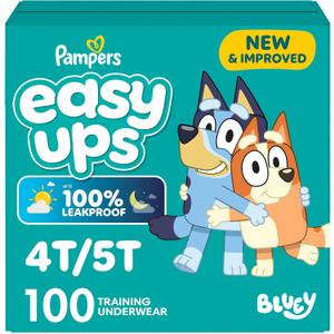 Pampers Training Pants - Easy Ups Boys & Girls Bluey - Size 4T-5T, 100 Count, Children's Potty Underwear 