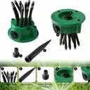 360  Adjustable Garden Waterer -12 Spray Heads, Wide Coverage Area, Easy Installation, Durable ABS Material,Lawn and Yard Sprinklers