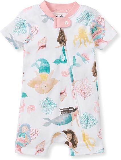 Burt's Bees Baby Unisex Baby Short Sleeve Pajamas, One-piece Sleeper Romper Pjs, Snug Fit for Infants 3 to 24 Months Baby and Toddler Sleepers (pack of 1)