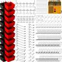 ELEAD 297 Piece Pegboard Hooks Kit, Peg Board Organizer Accessories with Bins for Organizing Various Tools, Fit 1/8 or 1/4 inch Pegboard for Hanging Storage, Garage Kitchen Bathroom Craft Room