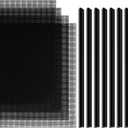 4 Pieces Plastic Mesh Sheets for Embroidery Black Fish Tank Divider Screen Craft Mesh 10 Pieces Binding Bars Sliding Bars for Embroidery Crafting Knit and Crochet Projects