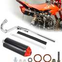 28mm Exhaust Muffler Pipe Kit Red for 70cc-125cc CRF50 XR50 Dirt Pit Bike | Big bore exhaust silencer assembly for Chinese pit dirt bikes, compatible with CRF50 XR50 70cc 110cc 125cc engines