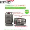 Exhaust Flex Pipe (Wire Mesh + Interlock Lining Type) 100% Stainless SS304 OEM-Grade For Heavy Duty and Cars (1 PC, 2.5X6)
