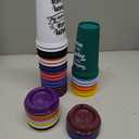 24 Pcs Appreciation Cups Gifts, Team Coffee Mugs for Office Coworkers Employee Staffs, 16 oz Reusable Plastic Cups with Lids, Gifts for Staff at Work (Bright Color)