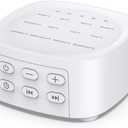 Sleepbox Sleep White Noise Sound Machines with 25 Soothing Sounds 36 Volume Levels 5 Timers Visible Sound Catalog Portable Size Memory Function for Home Office and Travel