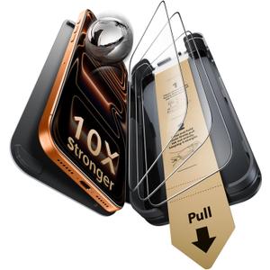 ESR Accessory Glass by Corning 3 Pack 9H+ Glass for iPhone 17 Pro Max Screen Protector, with AR Anti-Reflective Technology, Military Grade Shatterproof & Durable with Ultra Fit Tray