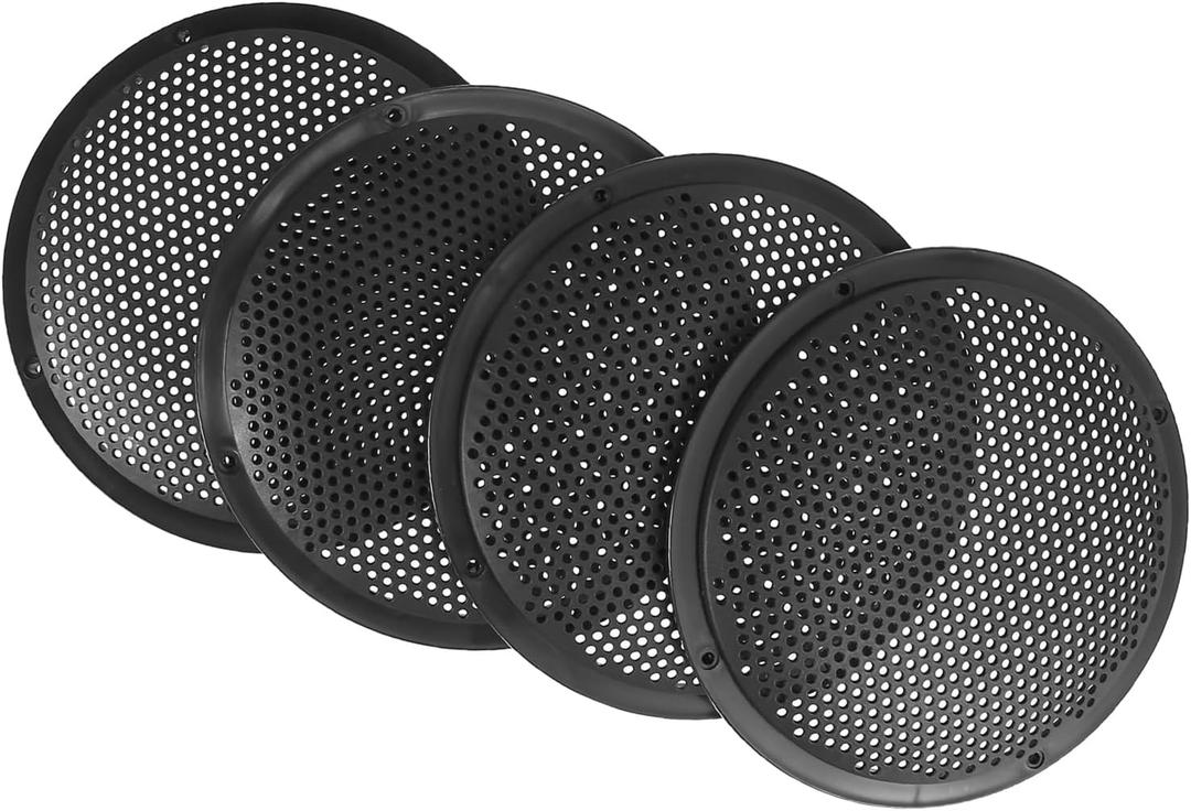 Motoforti 8 Inch Universal Speaker Grills Cover Mesh Guard Protective Case Black - Pack of 4 Long-Lasting