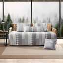 Eddie Bauer- Daybed Set, 4 Piece Cotton Bedding Set, All Season Lodge Home Dcor (Fairview Grey, Daybed)