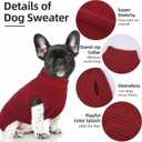 PUMYPOREITY Dog Sweater - Sleeveless Polka Dot Pet Jumper with Stand Collar & Stretch Fit for Small Medium Breeds, Colorful Dots Dog Shirt for Christmas Photos,M,Red